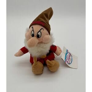 Disney Store Bean Bag Plush Grumpy Snow White and the Seven Dwarfs Vintage 90s